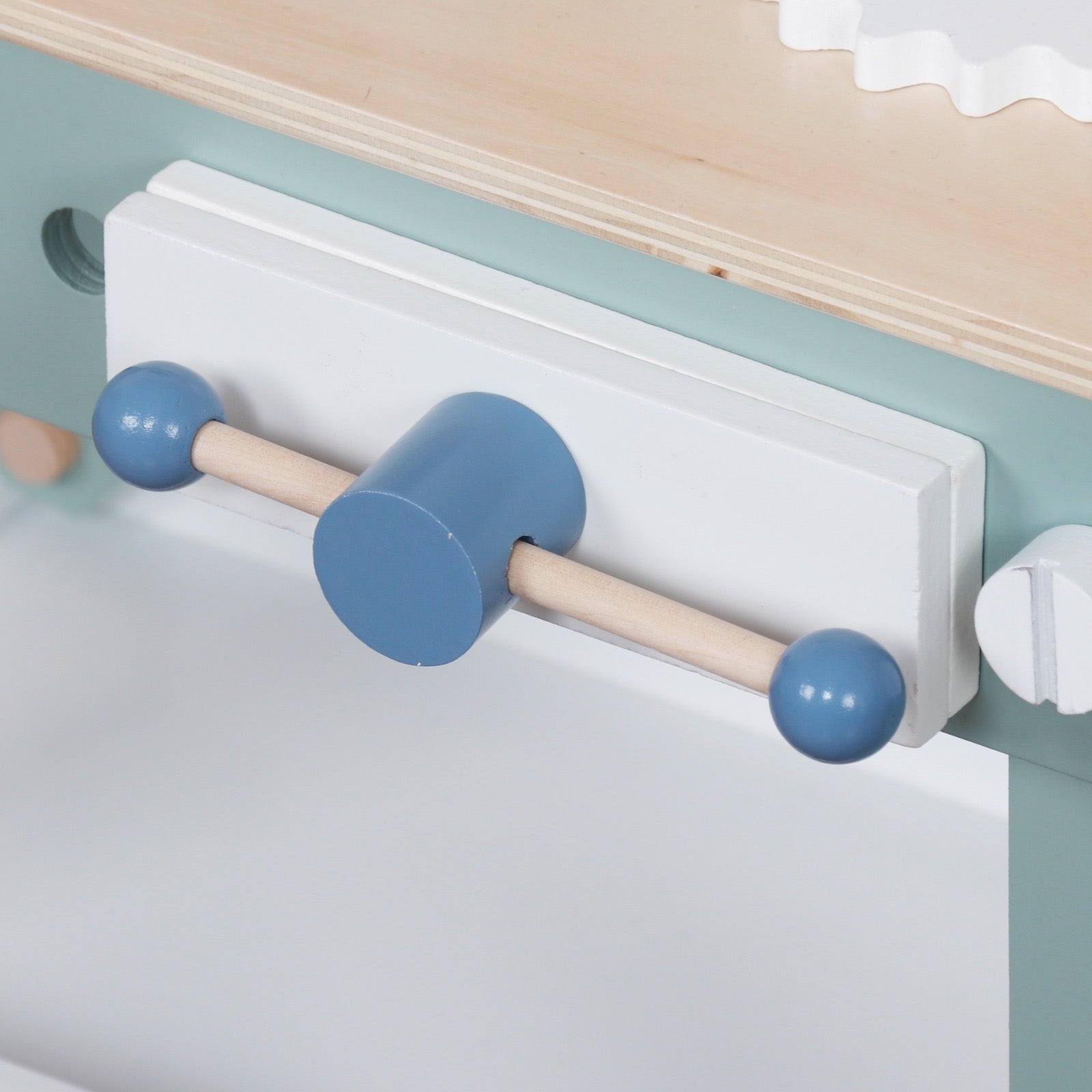 שולחן נגרים לילדים מעץ - ירוק