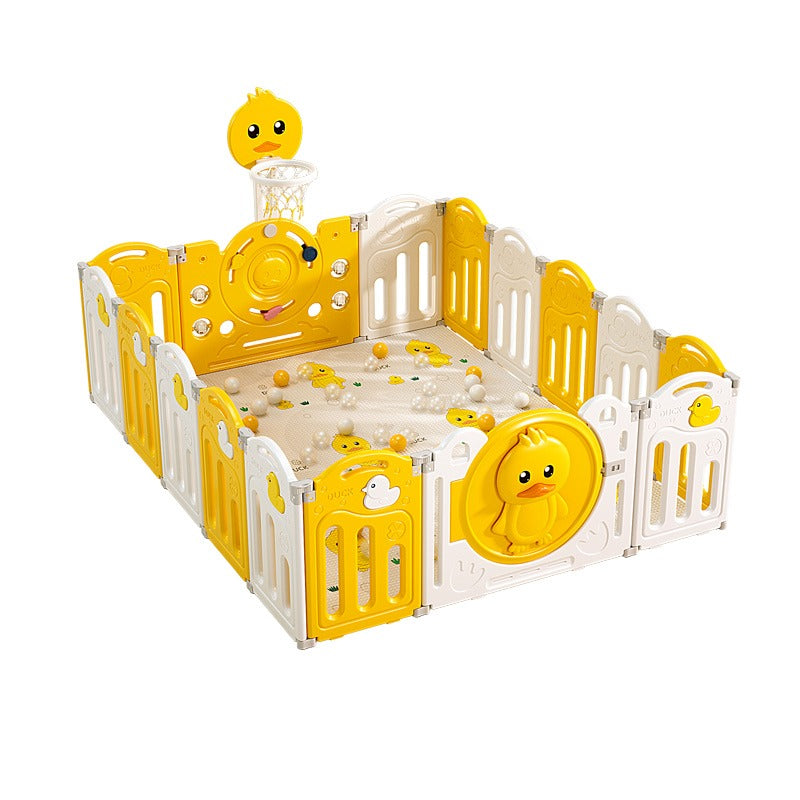 הזמנה מוקדמת - גדר פעילות מתקפלת לילדים ותינוקות מידה XL בצבע צהוב - (207X161 ס"מ) - כולל משטח פעילות תואם למידות הגדר במתנה!