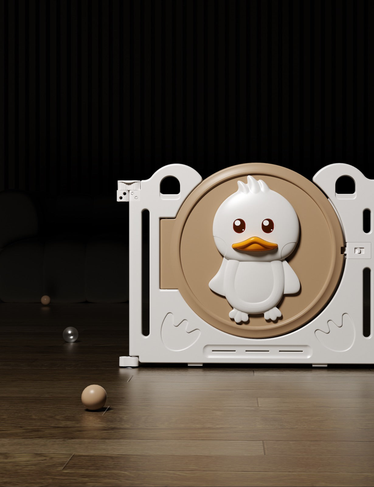 הזמנה מוקדמת - גדר פעילות מתקפלת לילדים ותינוקות מידה XL בצבע נס קפה - (207X161 ס"מ) - כולל משטח פעילות תואם למידות הגדר במתנה!