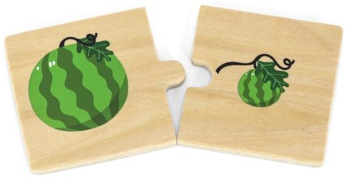 פאזל משחק התאמה 24 חלקים מעץ מלא - הפכים