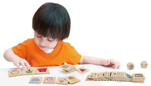 פאזל משחק התאמה ולימוד צורות מעץ מלא 35 חלקים