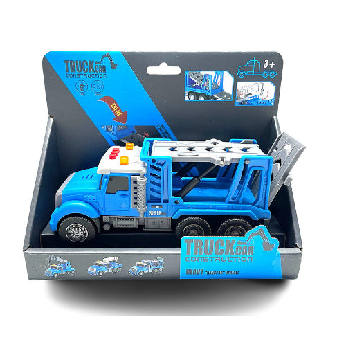 משאית מעלון כחולה עם קולות ותאורה