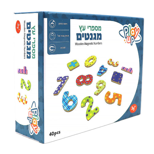 מגנטים מספרים מעץ