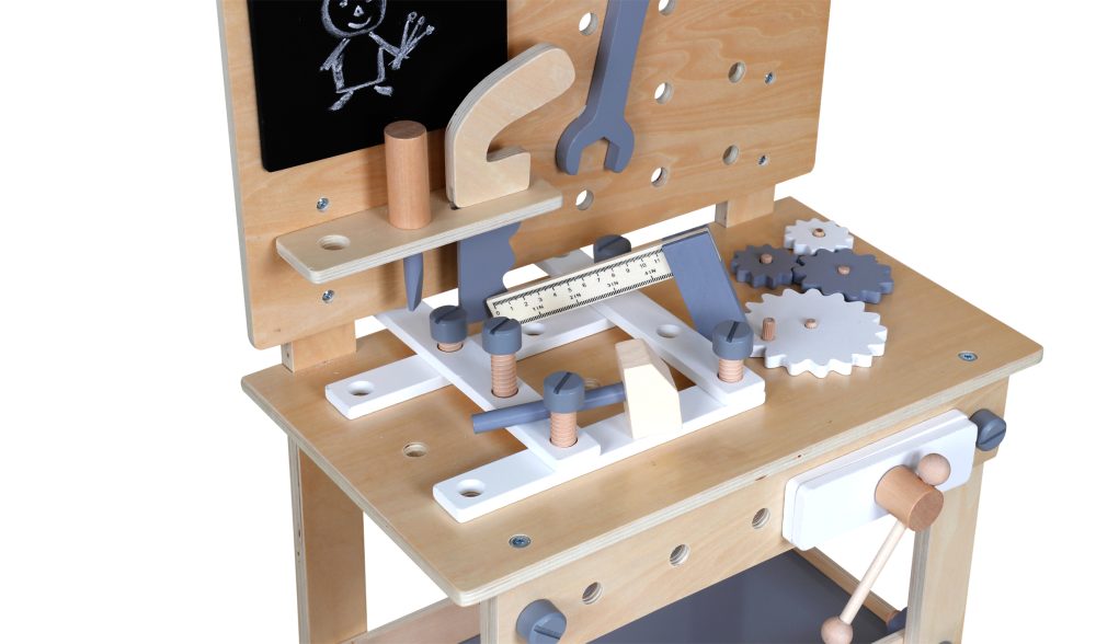 שולחן נגרים לילדים מעץ - טבעי