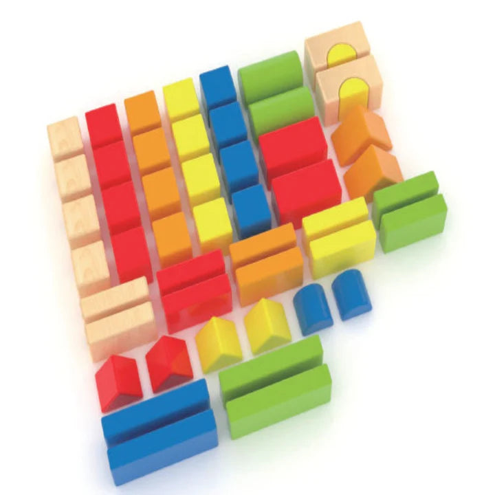 דלי קוביות עץ 50 חלקים