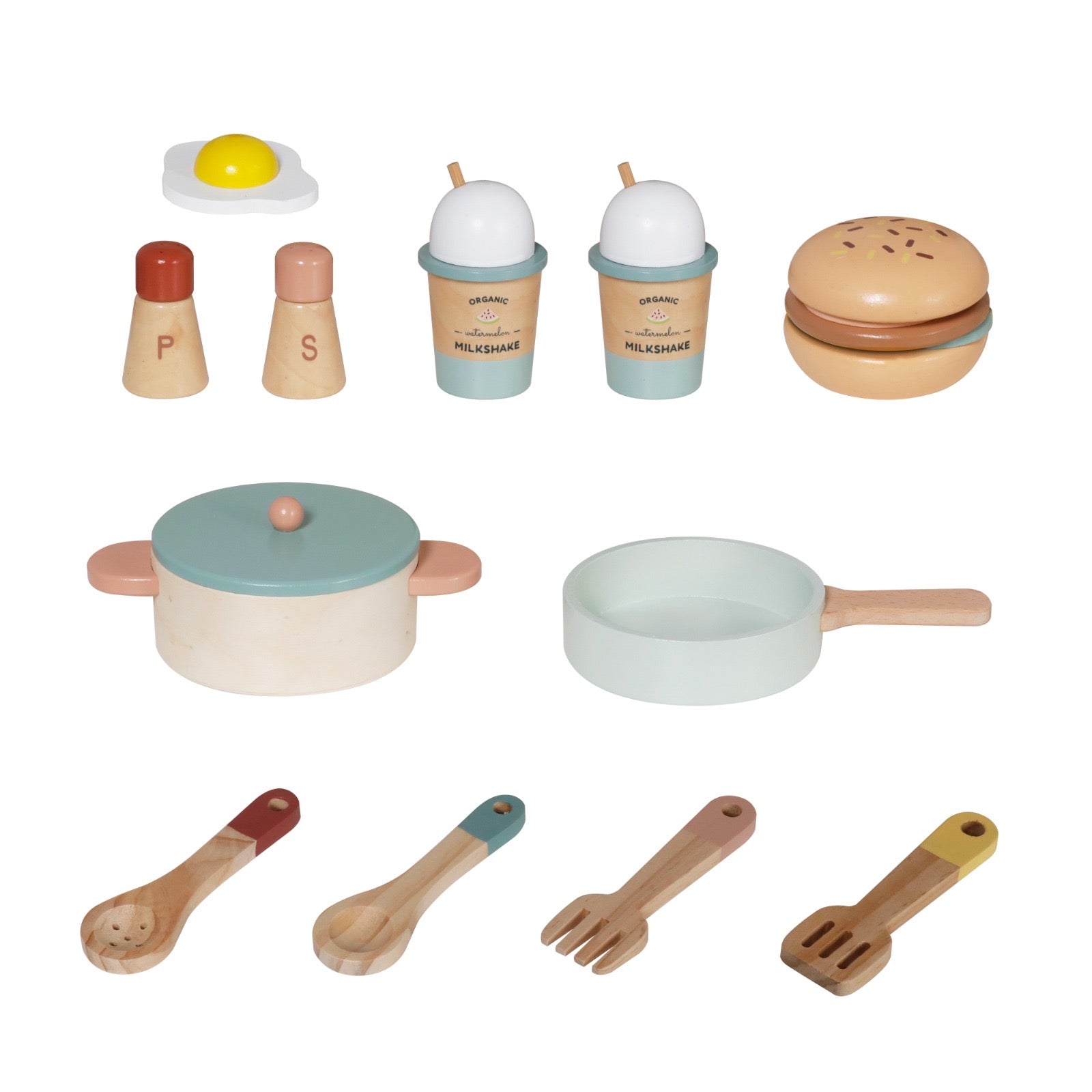 מטבח ודוכן אוכל לילדים 2 ב-1 מעץ