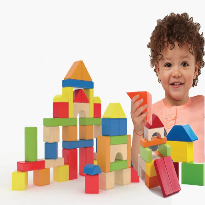 דלי קוביות עץ 50 חלקים