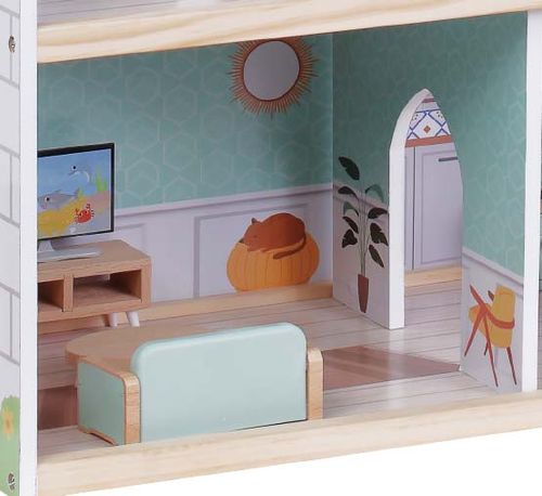 בית בובות רב קומות מפואר מעץ