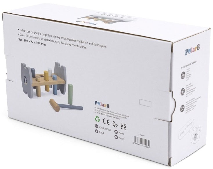 הך פטיש 6 פינים עם פטיש מעץ מלא - פינגווין