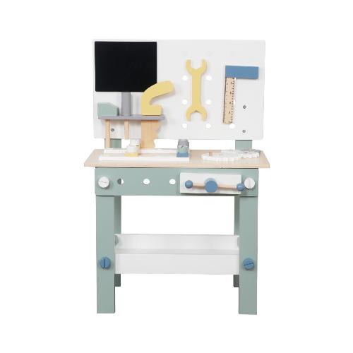 שולחן נגרים לילדים מעץ - ירוק