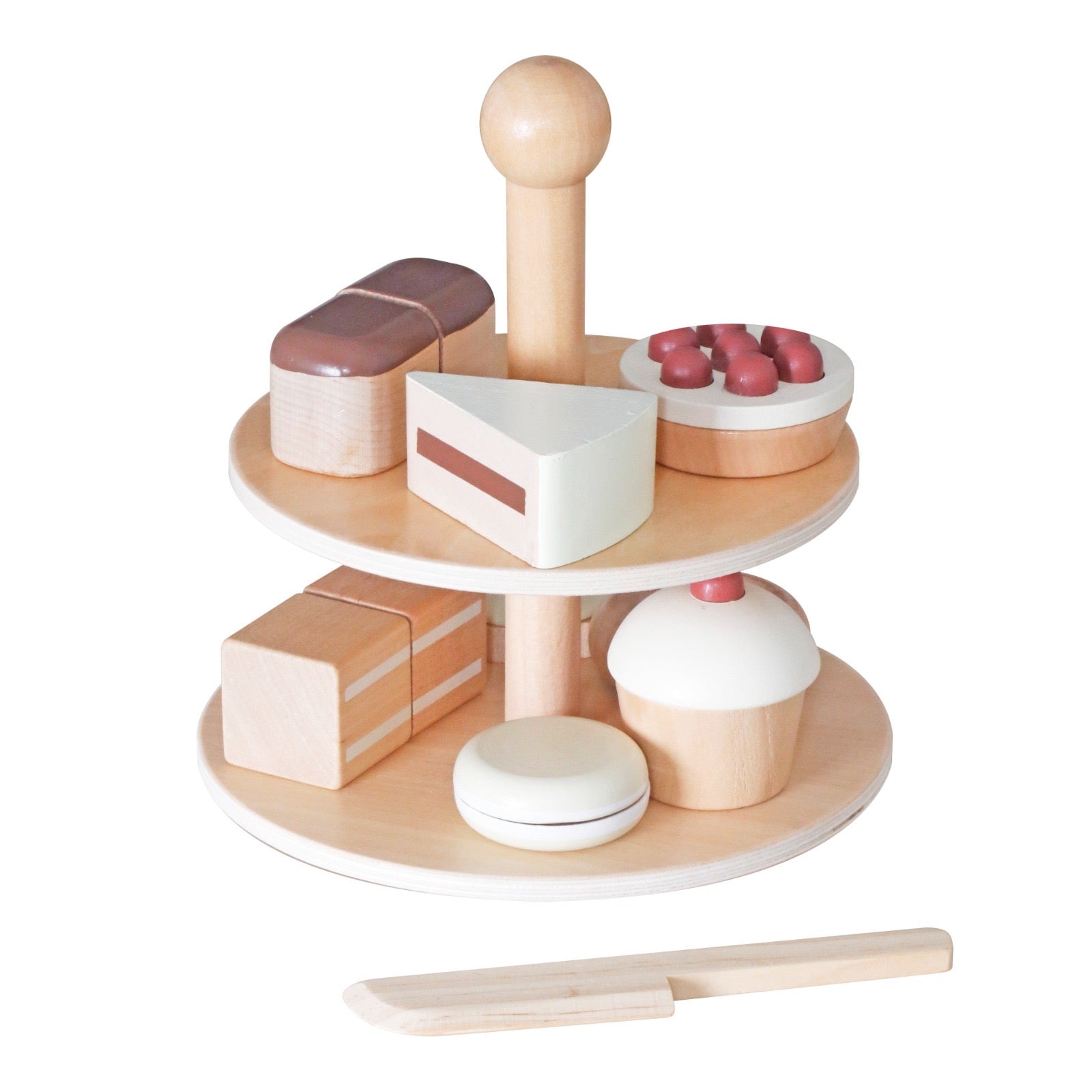 סט קינוחים 2 קומות מעץ
