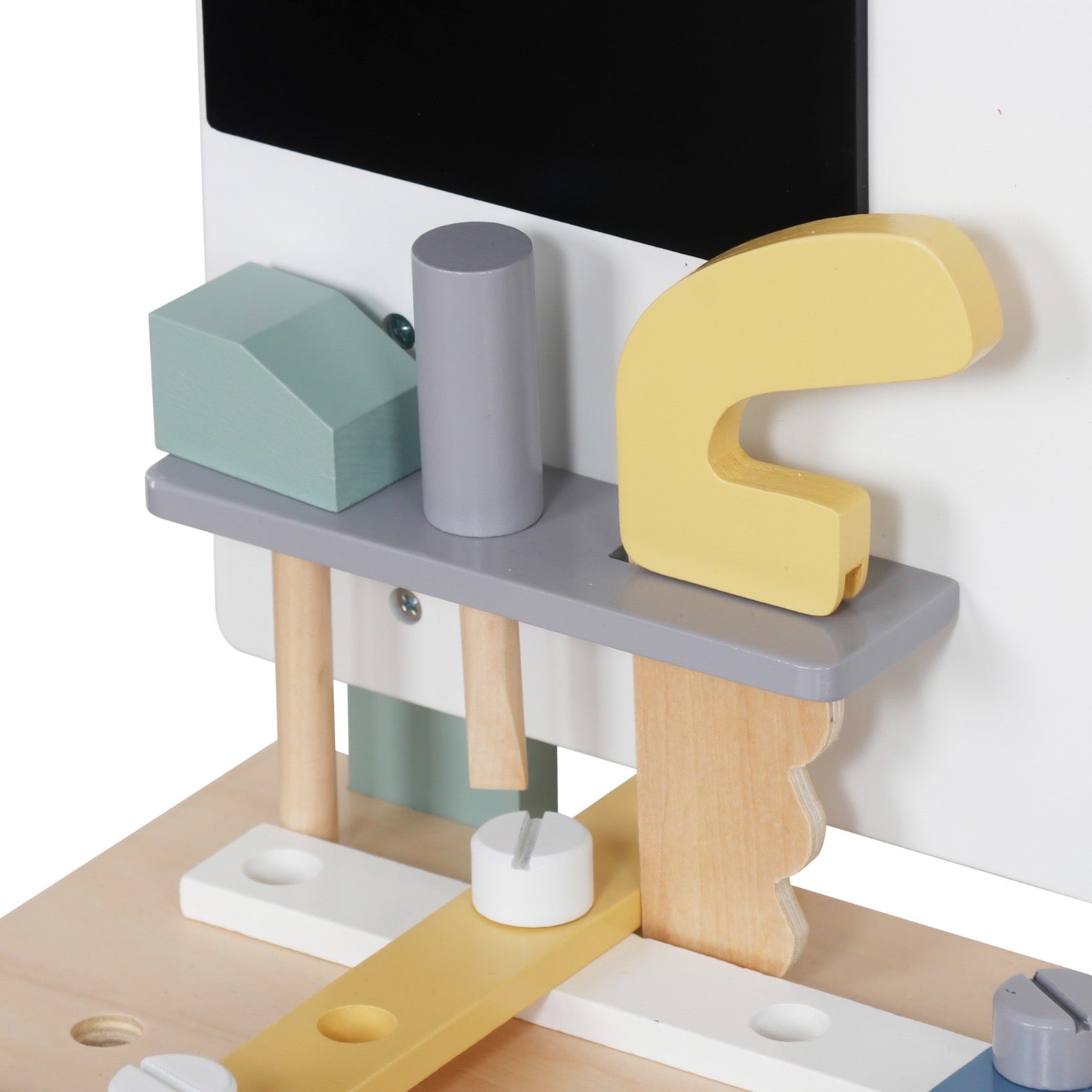 שולחן נגרים לילדים מעץ - ירוק