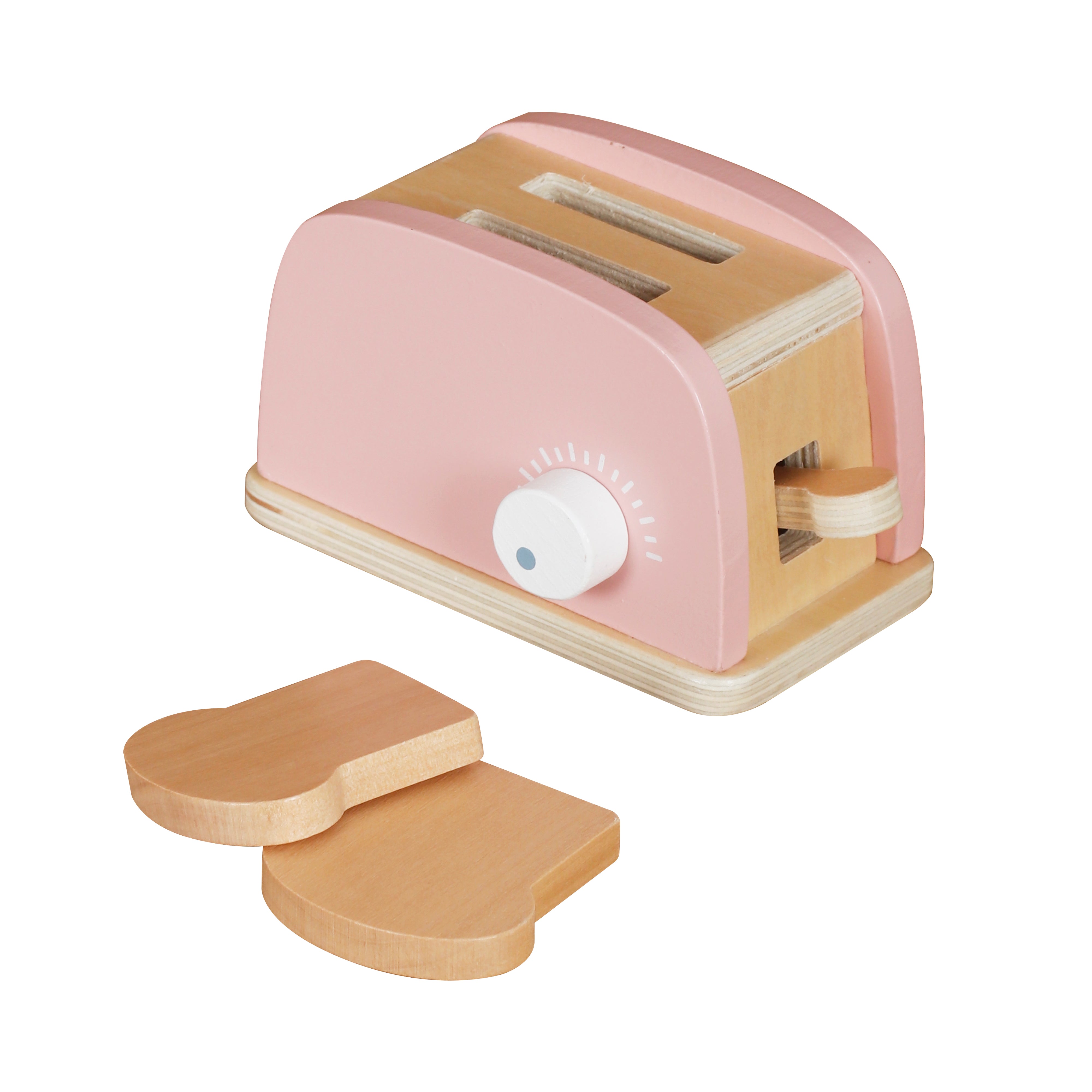 סט 3 אביזרים למטבח הכולל מיקסר, טוסטר ומכונת קפה מעץ - ורוד