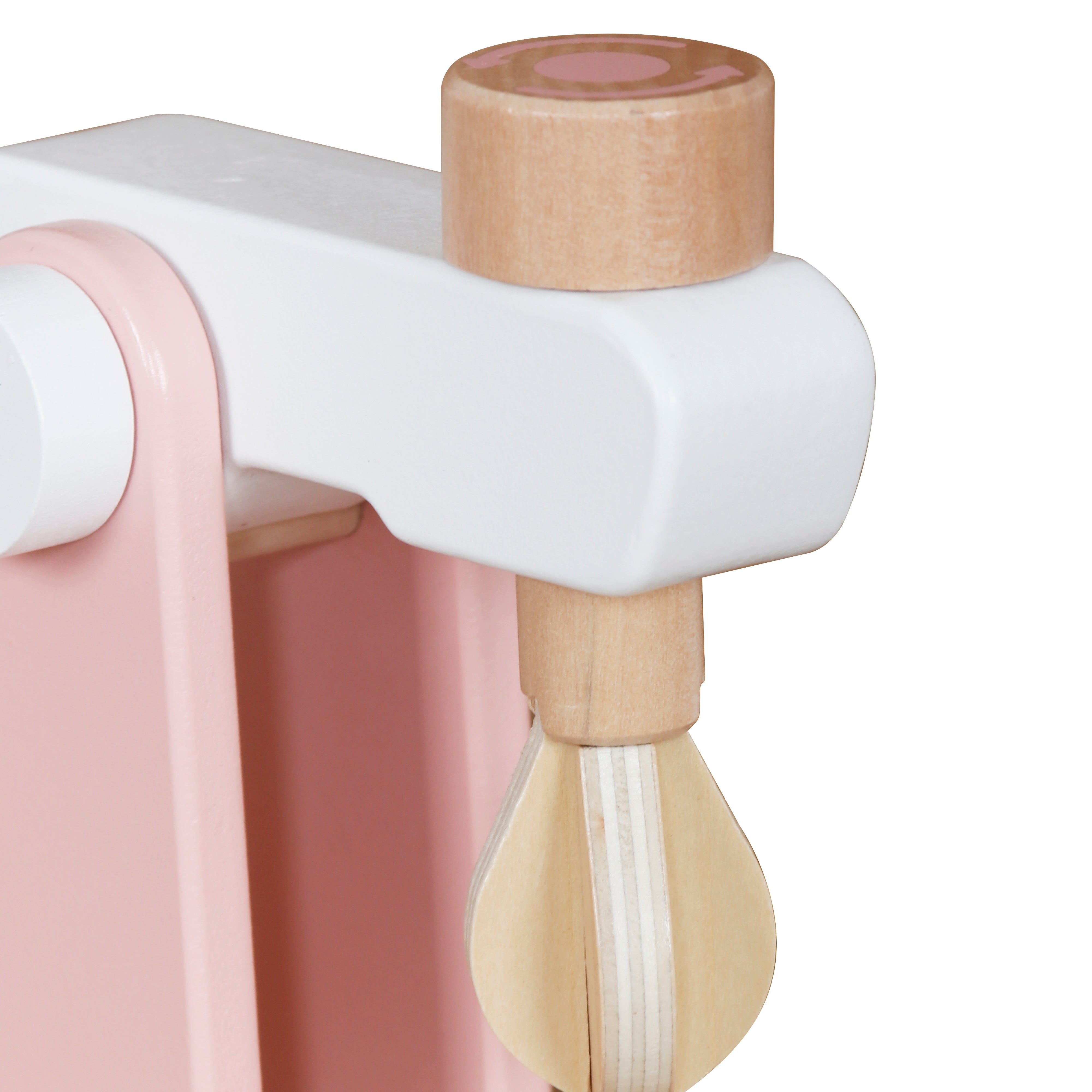 סט 3 אביזרים למטבח הכולל מיקסר, טוסטר ומכונת קפה מעץ - ורוד