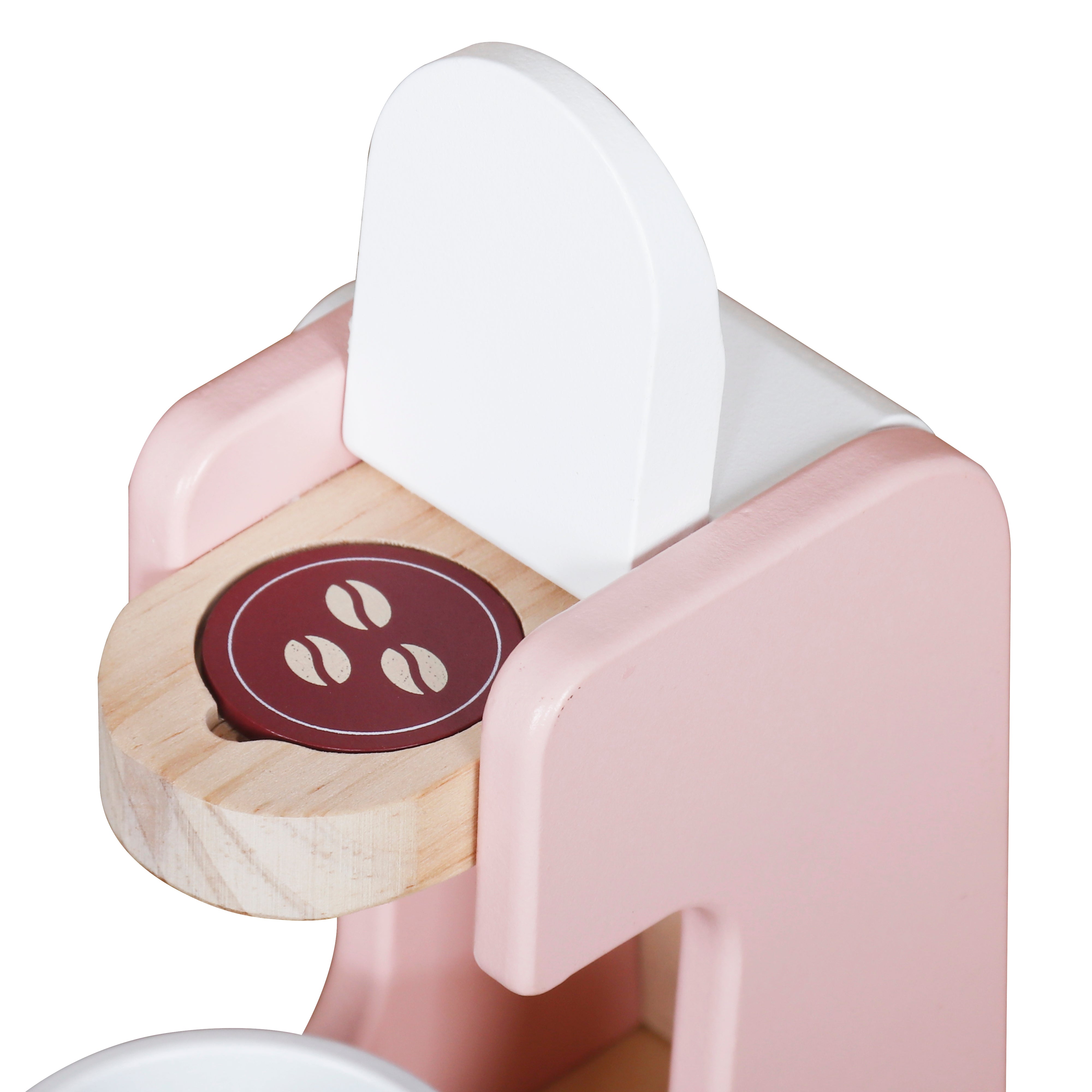 סט 3 אביזרים למטבח הכולל מיקסר, טוסטר ומכונת קפה מעץ - ורוד