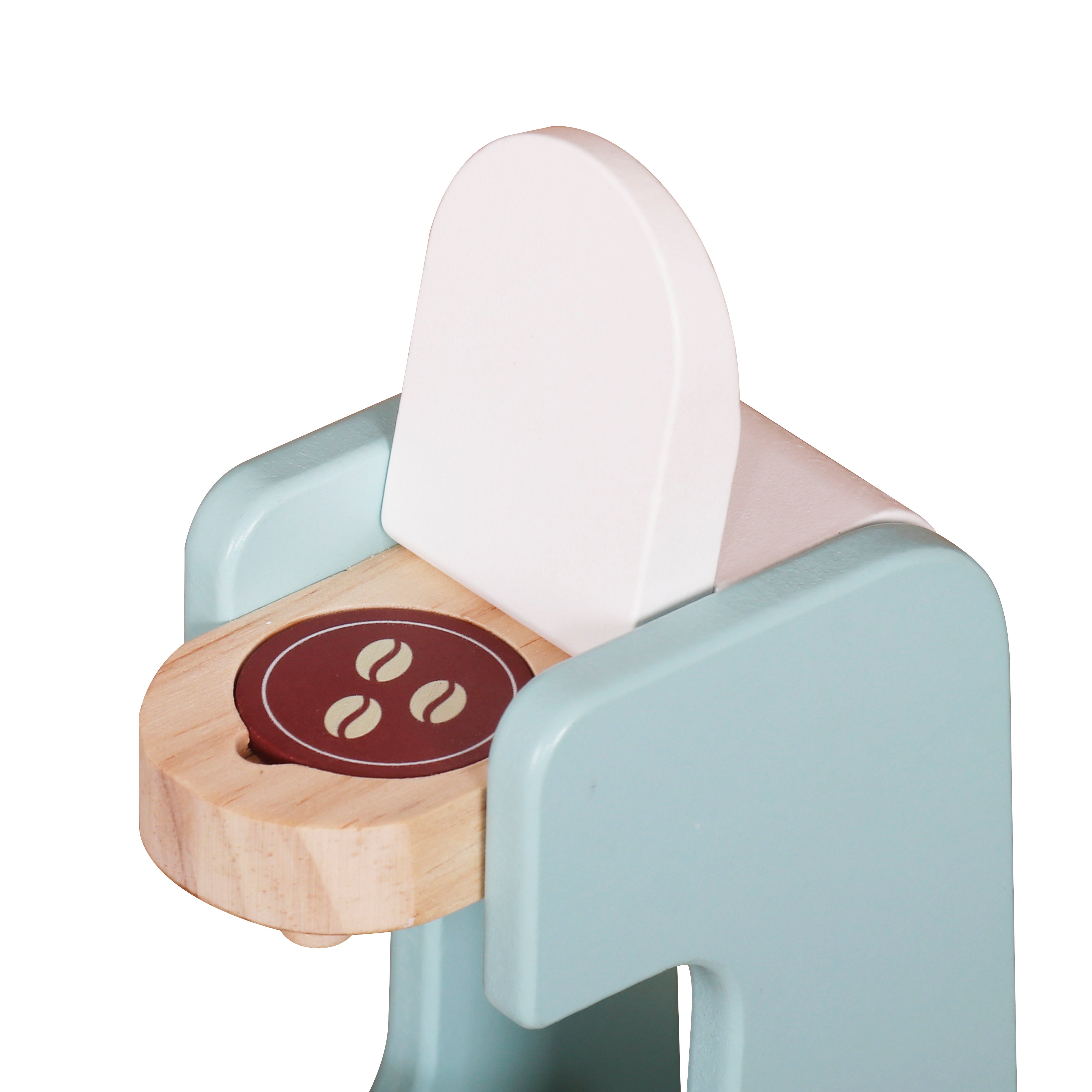 סט 3 אביזרים למטבח הכולל מיקסר, טוסטר ומכונת קפה מעץ - תכלת