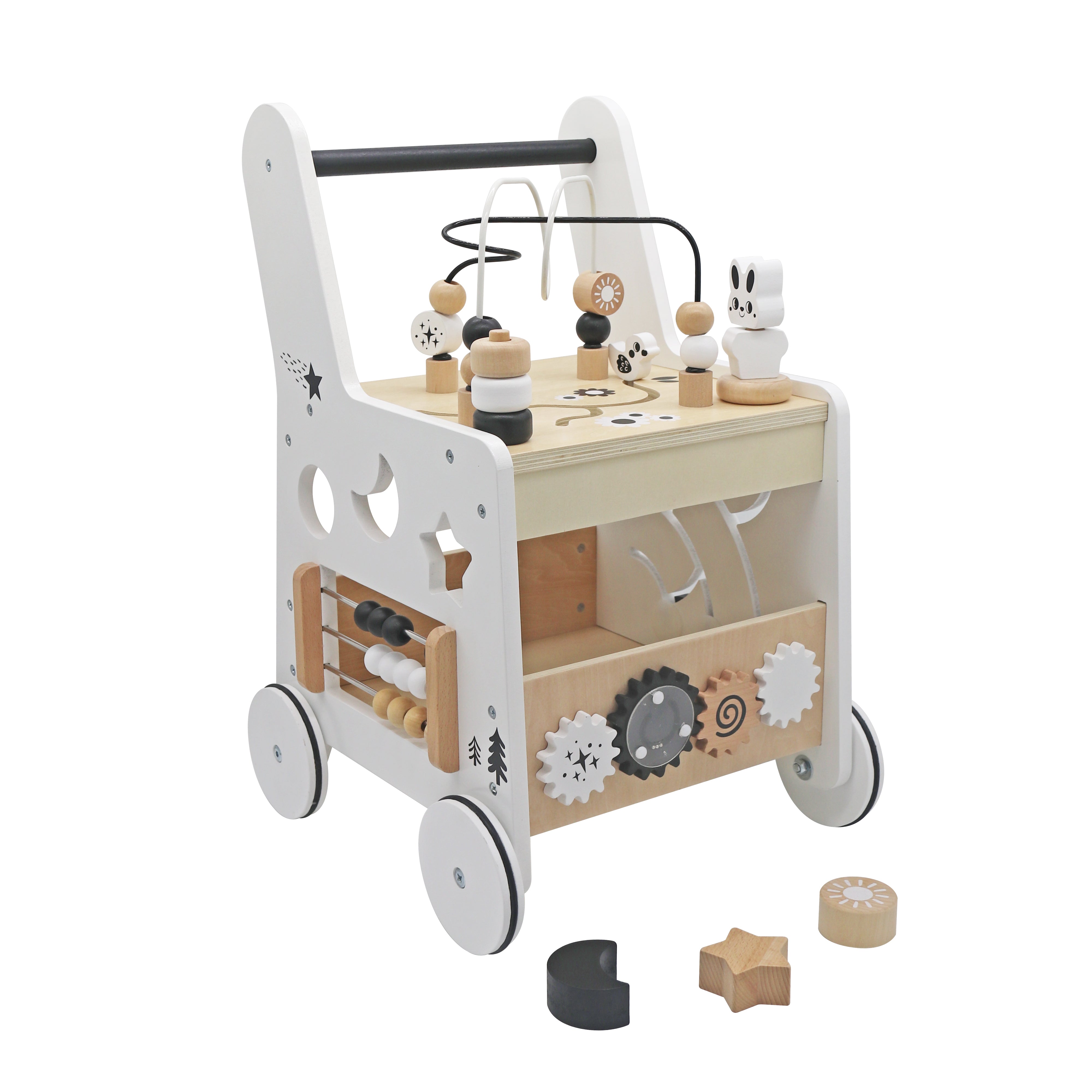 הליכון ושולחן פעילות 2 ב- 1 מעץ