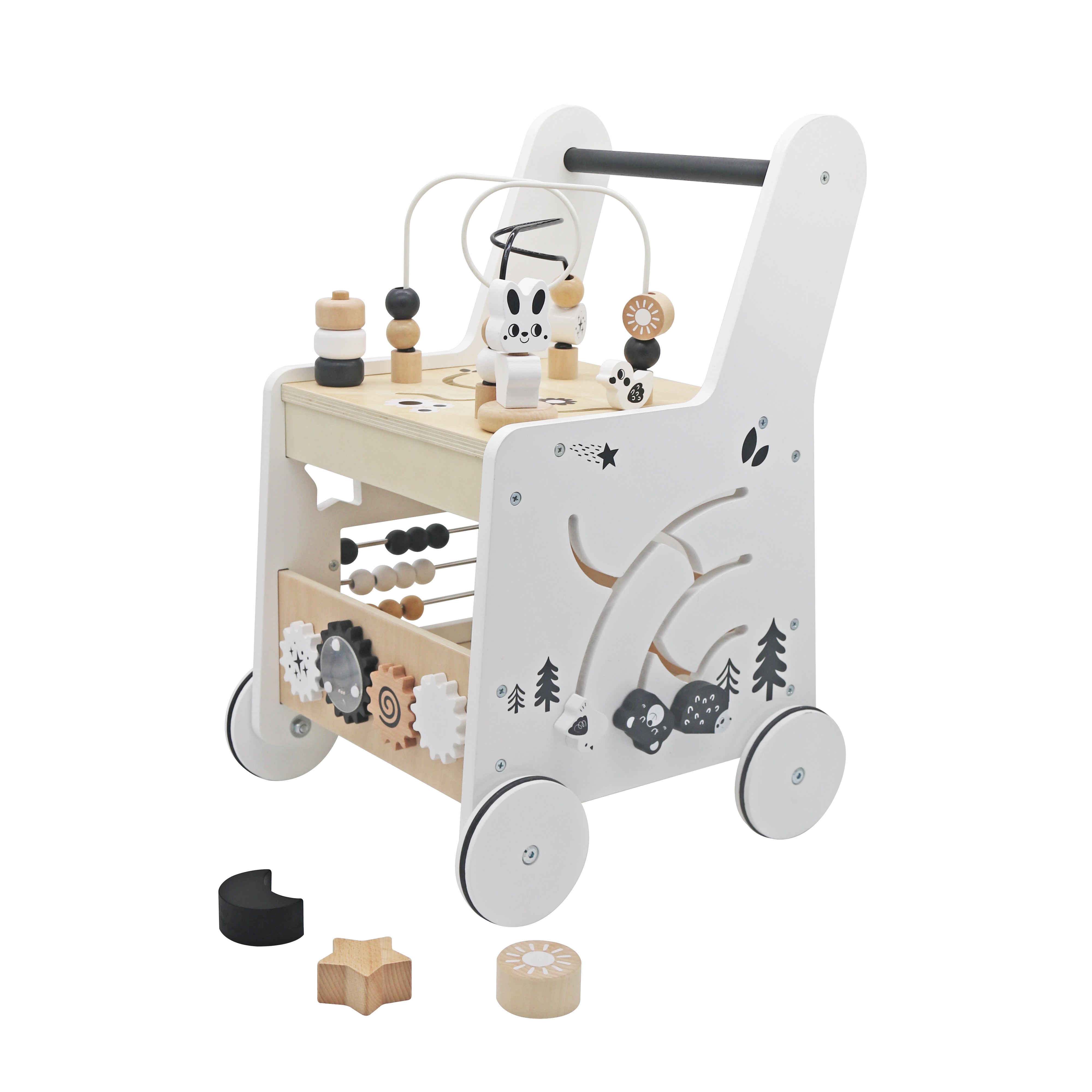 הליכון ושולחן פעילות 2 ב- 1 מעץ