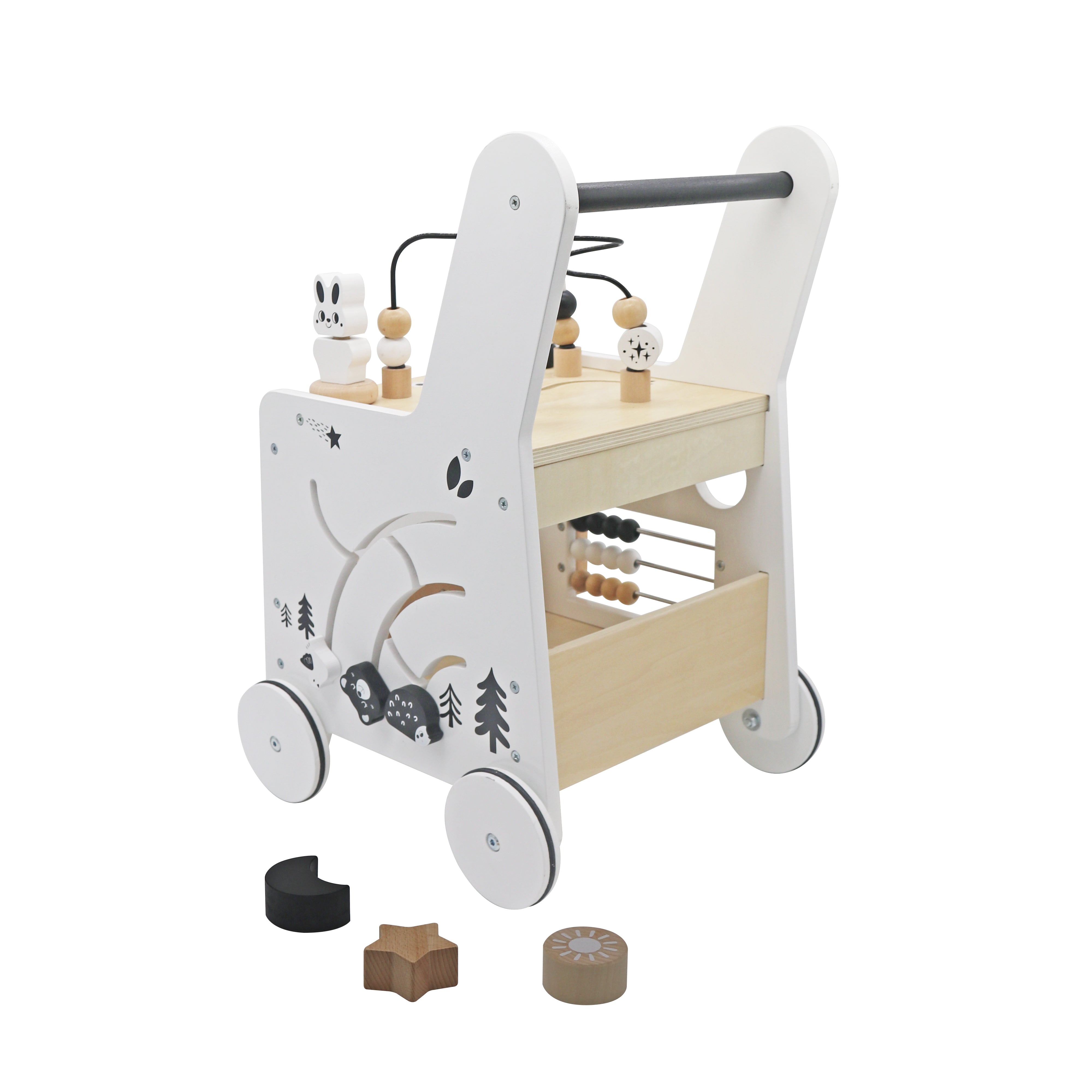 הליכון ושולחן פעילות 2 ב- 1 מעץ