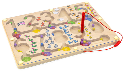 מבוך מגנטי עם מספרים 0-9