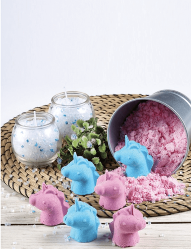 ערכת יצירה להכנת פצצות אמבטיה יפות ומפנקות - חד קרן