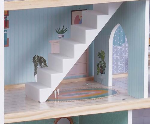 בית בובות רב קומות מפואר מעץ