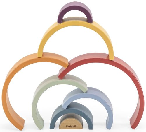 קשת בענן 8 חלקים למשחקי התאמה ובנייה מעץ