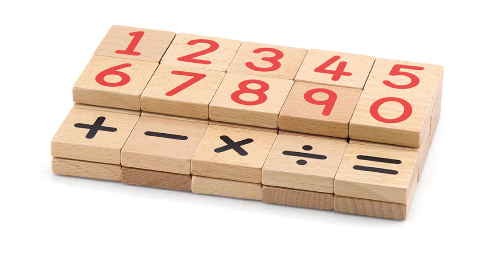 ערכת מספרים מגנטיים מעץ