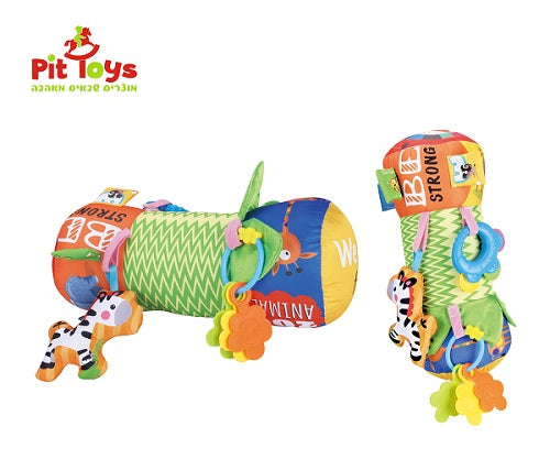 גליל זחילה ועידוד שכיבה ומשחק על הבטן - צבעוני