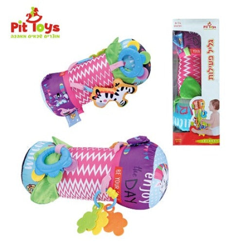 גליל זחילה ועידוד שכיבה ומשחק על הבטן - ורוד