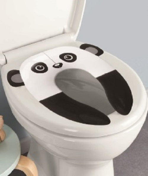 מושב אסלה מתקפל לילדים דגם פנדה לבן