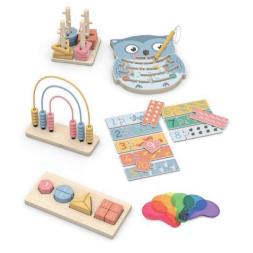 סט צעצועי התפתחות לגילאי 24-36 חודשים מעץ