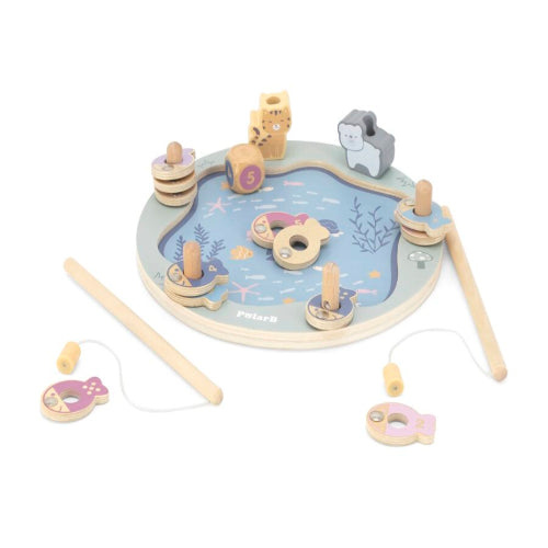 משחק דייג מגנטי מעץ