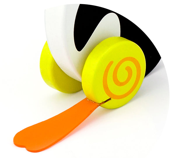 צעצוע דחיפה לעידוד הליכה עם מקל מעץ - פינגווין