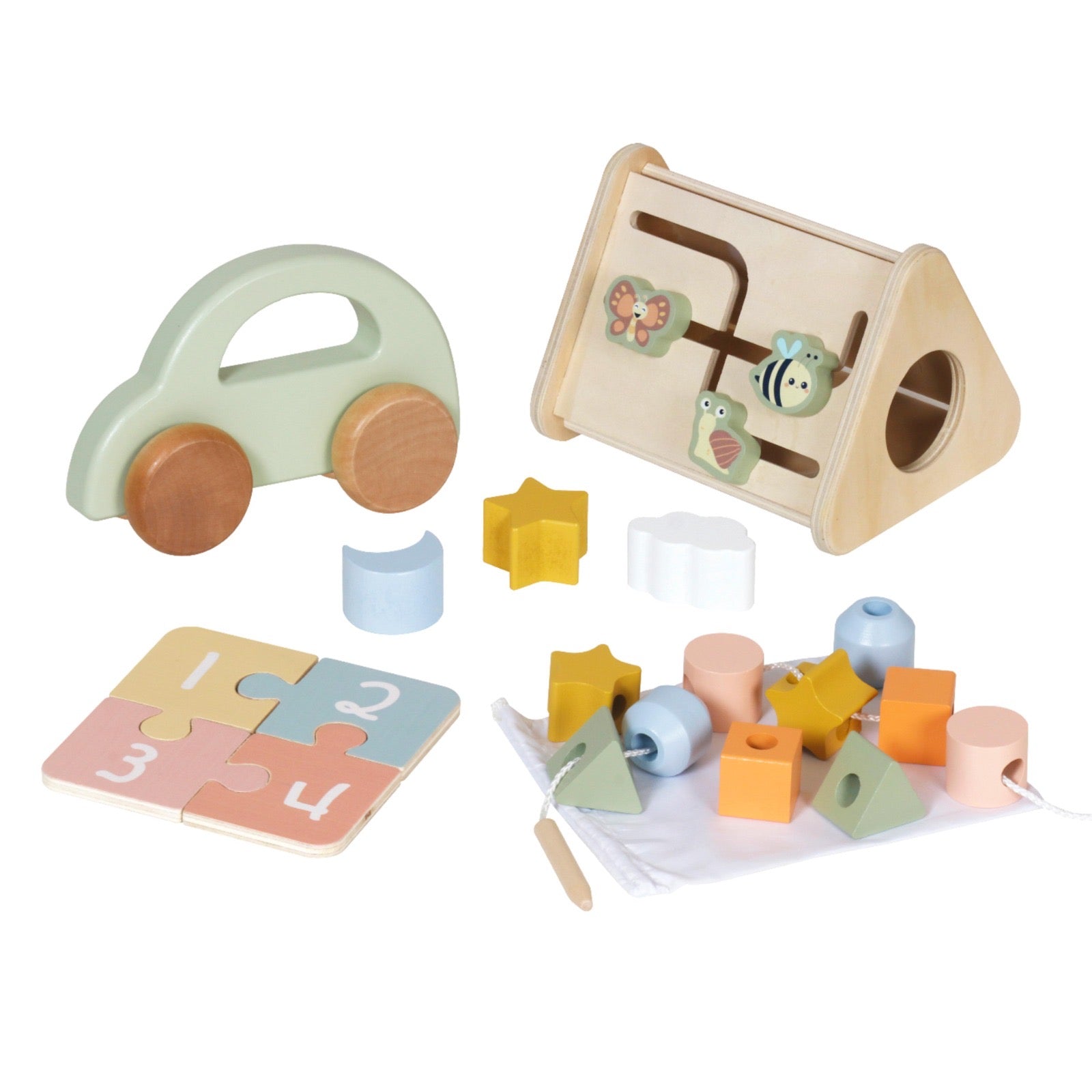 סט צעצועי התפתחות לגילאי 18-24 חודשים מעץ