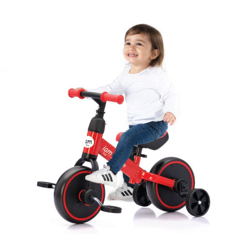 אופני איזון וגלגלי עזר + פדלים 3 ב 1 - טורקיז