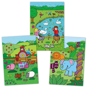 חוברת צביעה במים - חיות