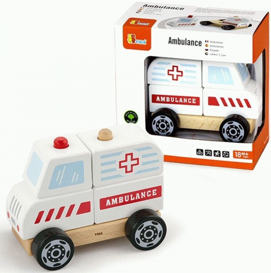 אמבולנס 5 חלקים מעץ