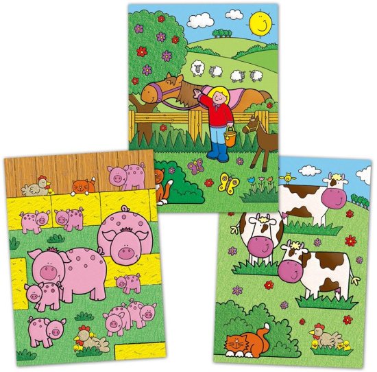 חוברת צביעה במים - חווה