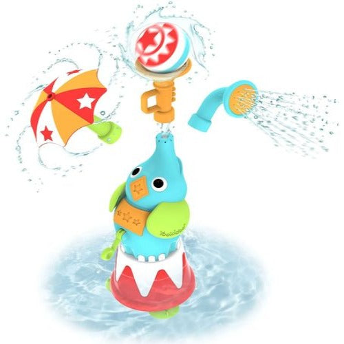 צעצוע אמבט מזרקת פיל מתיזה עם 3 אביזרי משחק יוקידו