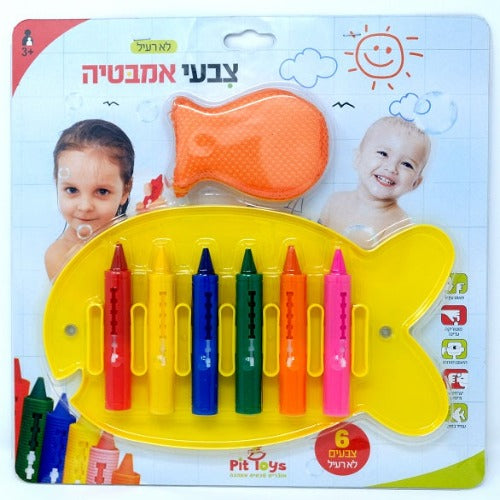 סט צבעים מחיקים לאמבטיה עם מתקן וספוג מחיקה