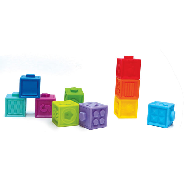 10 קוביות משחק רכות ללימוד צורות, מספרים, בעלי חיים וצבעים